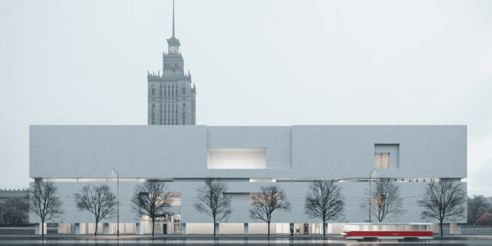 Museum for moderne kunst i Warszawa udefra