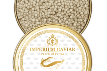 Kaviar fra albino-belugaen Guld fra Det Kaspiske Hav