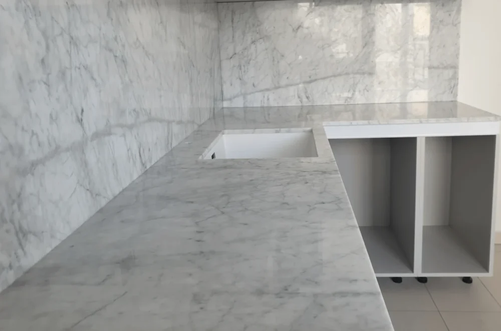 Marmor fra Carrara i interiøret